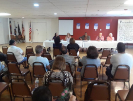 Consulado General de la República Dominicana, técnicos de Cielo RD y el Seguro Nacional de Salud (SENASA), se reunieron con líderes comunitarios de Tampa y Orlando