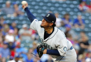 El pitcher de los Marineros de Seattle, Félix Hernández (Foto AP)