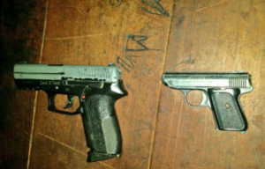 Pistolas ocupadas a presos ultimados