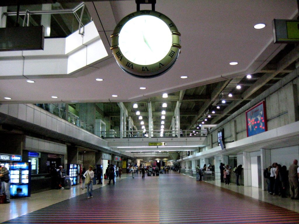 Aeropuerto internacional Simón Bolívar, en Caracas, Venezuela.