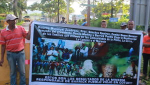 Protesta en Cotuí contra mineras