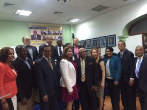 Parte de los miembros de la plancha “Convergencia” del Colegio Dominicano de Periodistas