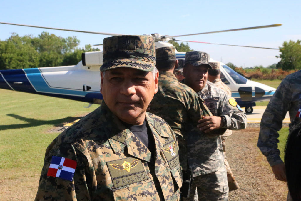 El ministro de Defensa, teniente general Rubén Darío Paulino Sem en Dajabón