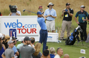 El jugador de los Warriors, Stephen Curry, durante su participación en un torneo de golf
