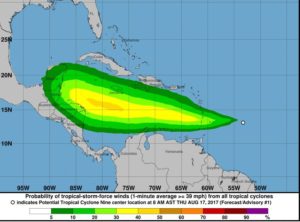 Tormenta tropical Harvey (Imagen @TemporadaCiclon)