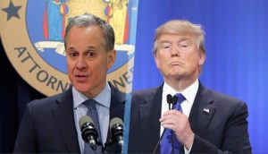 El fiscal general de Nueva York, Eric T. Schneiderman y el presidente de EEUU, Donald Trump.