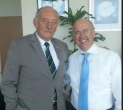 El diputado Fidelio Despradel junto al ministro de Medio Ambiente, Francisco Domínguez Brito.