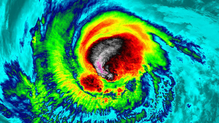 Huracán Irma en el Atlántico.