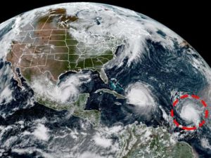Crece peligrosidad del huracán José, al llegar a categoría 3 (foto @Excelsior)