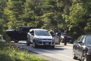 Policías en los alrededores del en el Centro Médico Dartmouth-Hitchcock de Lebanon, en Nueva Hampshire, EE.UU.