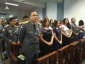 Ney Aldrin Bautista participa en su primera misa como director de Policía Nacional (Foto Danny Polanco)