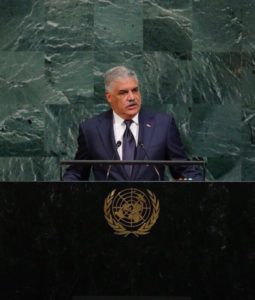 El canciller dominicano Miguel Vargas en la ONU.