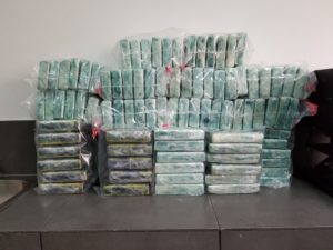 Paquetes de droga decomisados por la DNCD en Higüey.