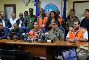 Centro de Operaciones de Emergencias (COE) informa en rueda de prensa que aumenta a 14 provincias en alerta roja (Foto Romelio Montero)