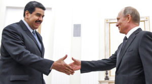 Los presidente s de Venezuela Nicolás Maduro, y de Rusia, Vladimir Putin, (Yuri Kadobnov/Pool Photo via AP)