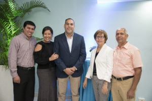 Elías Abu-Jarour, Kilbel de Abu-Jarour, Carlos Pérez, Doris Hilario y Pedro Salcedo.