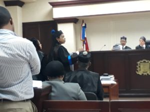 Yeni Berenice Reynoso durante la audiencia.