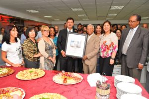 Brindis de celebración de Multimedios del Caribe por Premio Nacional de Periodismo