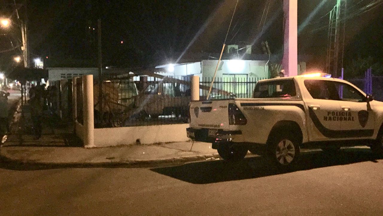 Empresa de televisión por cable en Dajabón que fue asaltada por delincuentes.
