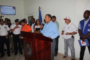 Ramón Güilamo Alfonso mientras anuncia el lanzamiento del Operativo Semana Santa 2018, para la zona turística de La Altagracia.