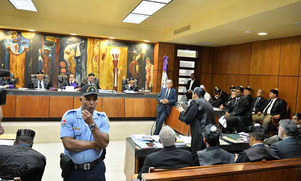 Sala donde se llevaba a cabo una de las audiencias del caso Odebrecht. Kelvin Mota