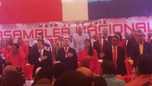 Durante la Asamblea Ordinaria del PRSC donde fueron reelectos Quique Antún como presidente y Rogelio Genao, secretario general