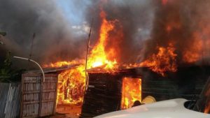 Casas incendiadas en Dajabón. Arsenio Cruz