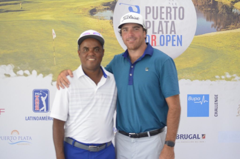 Desde la izquierda Emenegildo Vásquez y Ricky Casko, quienes clasificaron al Puerto Plata DR Open PGA Tour Latinoamérica con el Monday Qualifier.