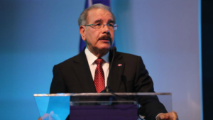 Danilo Medina durante su Discurso ante miembros del SICA