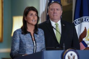 La embajadora estadounidense ante la ONU, Nikki Haley, explica retiro de EEUU de Consejo de DDHH.