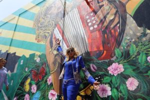 El Mural de Ciudad, “Honor a Fefita la Grande” es de la autoría de Yineida Fernández