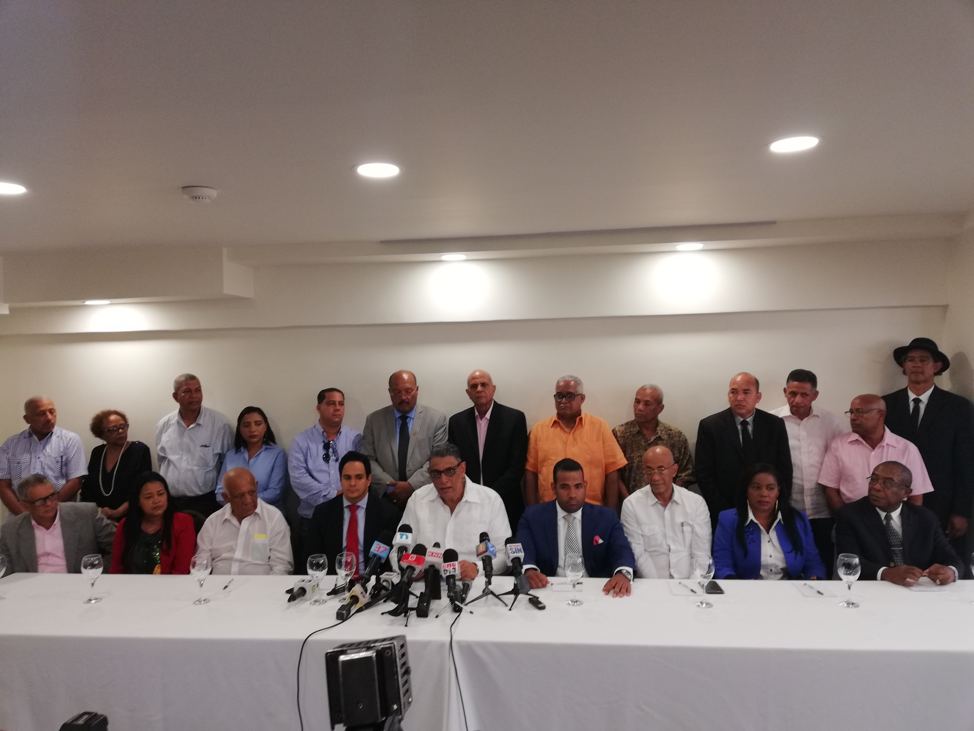 El Secretario General del Partido Revolucionario Moderno (PRM) Jesús Vásquez Martínez (Chu), durante la rueda de prensa sobre acusación en su contra