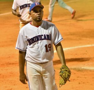 El lanzador dominicano Yancarlos González en los Juegos Centroamericanos y del Caribe