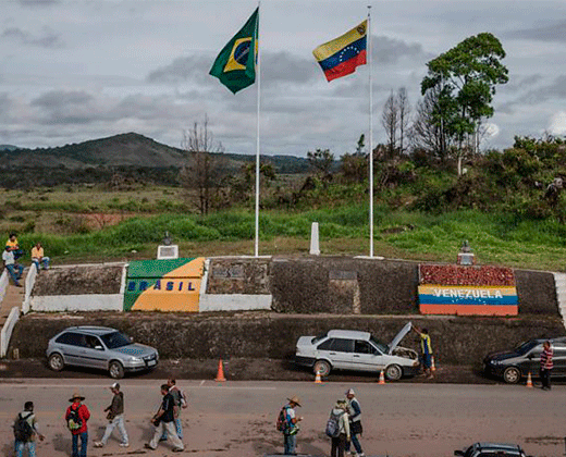 Fontera entre Brasil y Venezuela.