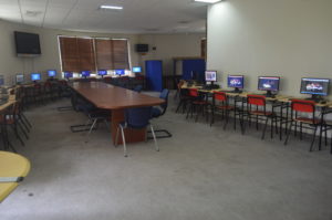 La remodelada sala digital del Colegio Dominicano de Periodistas.