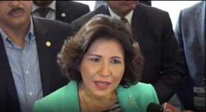 La vicepresidenta Margarica Cedeño de Fernández.