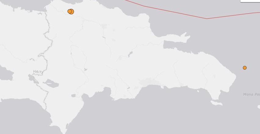 Los temblores se registran Monte Cristi y cerca de Punta Cana.