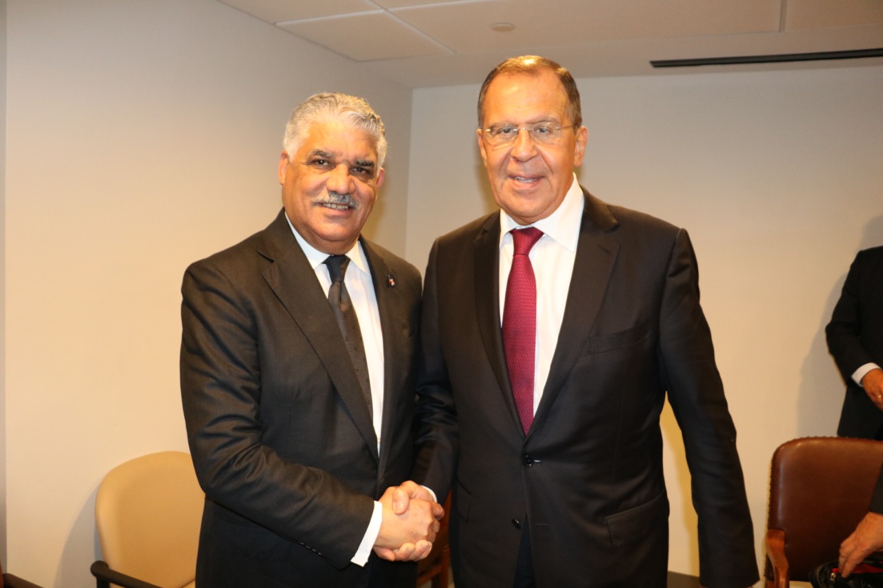 El Miguel Vargas y el ministro de Asuntos Exteriores de Rusia