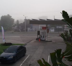 Densa neblina en el Distrito Nacional.
