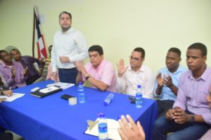 La Juventud del Partido Revolucionario Moderno (PRM) del Distrito Nacional, encabezada por su presidente, Ricardo Gil Concepción, y Alinson Presinal Corporan