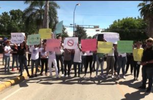 Realizan manifestación en San Juan contra accidentes de tránsito.