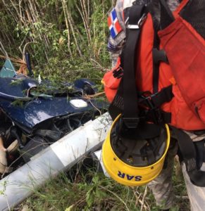 Helicóptero accidentado donde murieron 5 personas en La Romana