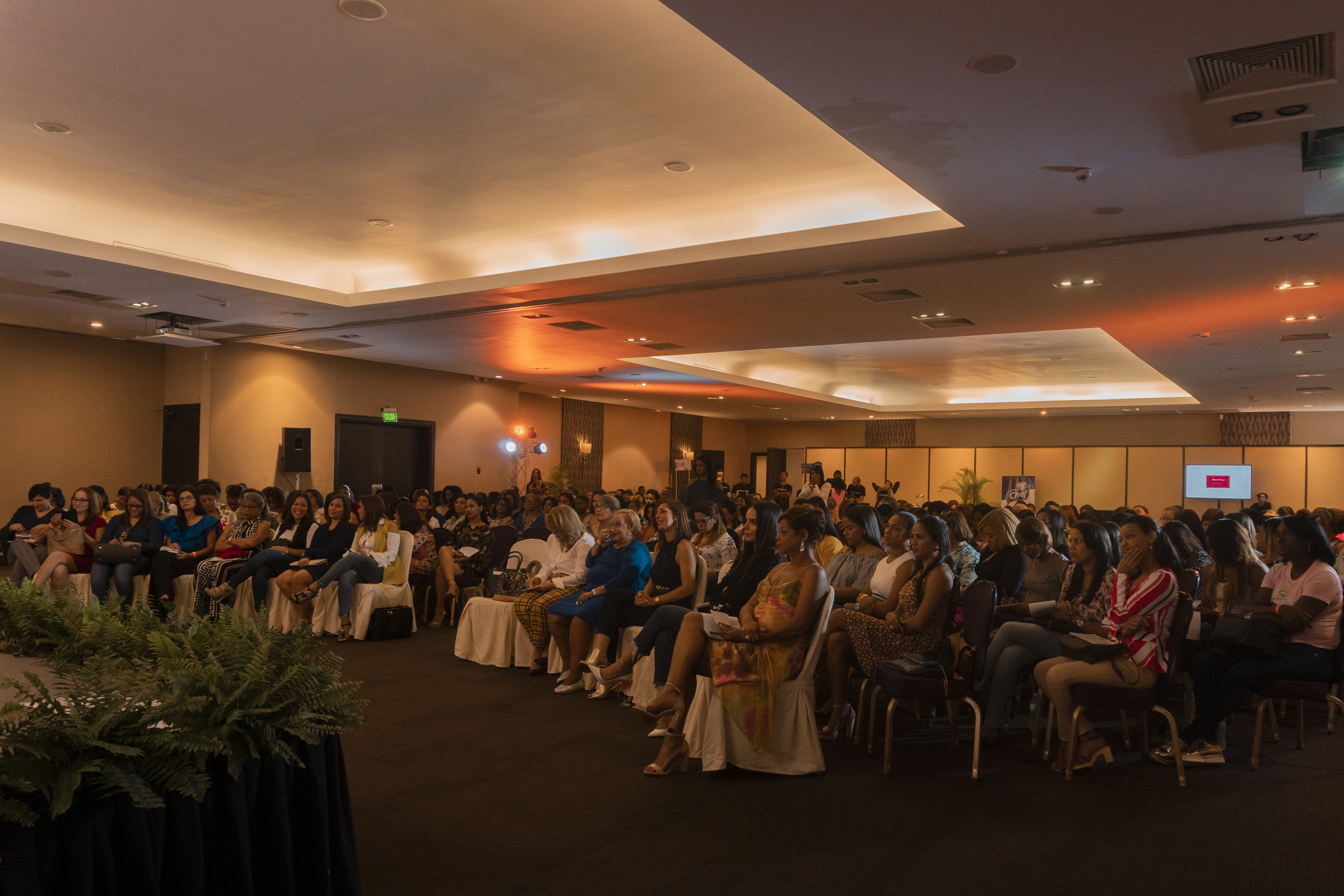 Damas asistentes a la conferencia