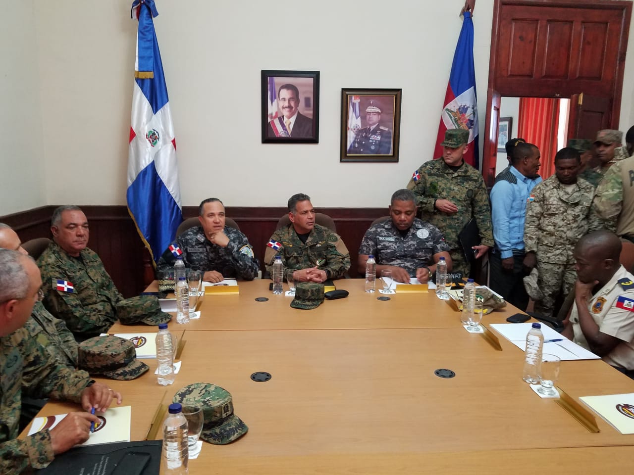 Durante la reunión en Jimaní del cuerpos de seguridad de RD y Haití. 