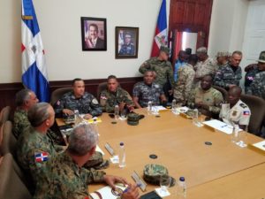 Durante la reunión en Jimaní del cuerpos de seguridad de RD y Haití.