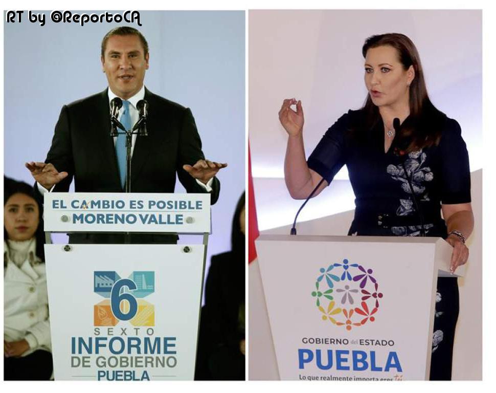 La gobernadora del estado de Puebla, en México, Martha Erika Alonso y su esposo el senador y exgobernador de la misma región, Rafael Moreno Valle