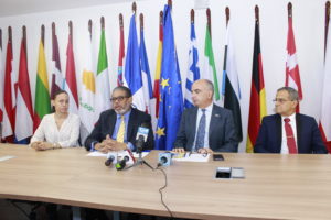 La delegación Unión Europea en RD y directivos del Inposdom