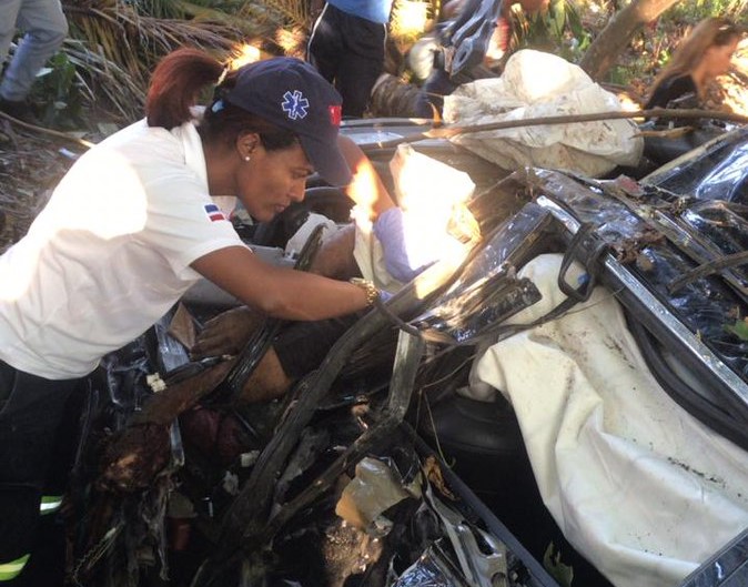 Accidente elevado de avenida Luperón (Foto cortesía Porfirio Guerrero)