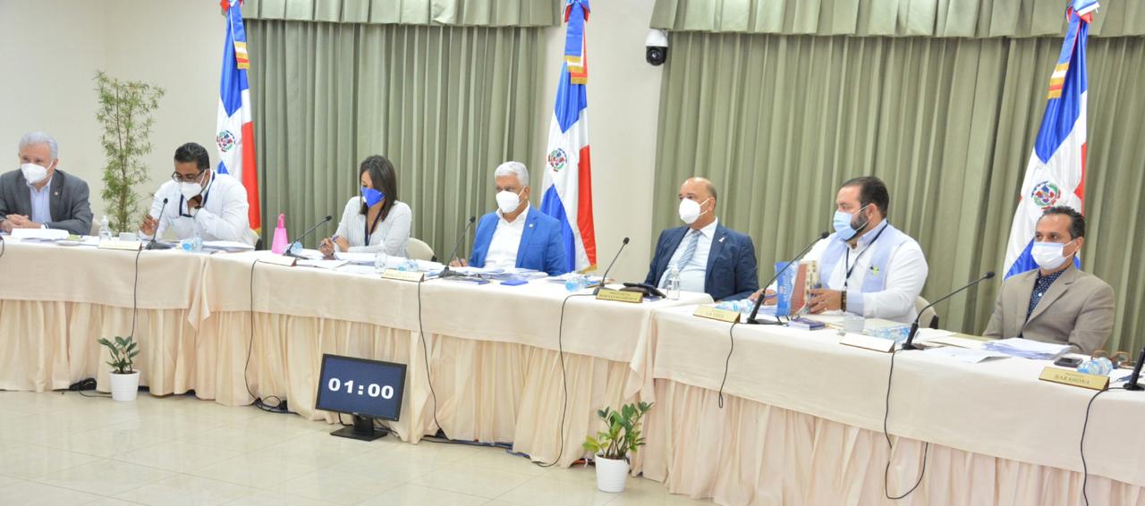 La Comisión Especial del Senado durante el proceso de entrevistas a aspirantes a la JCE