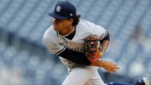 El novato lanzador de los New York Yankees, Deivi García